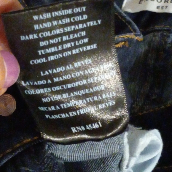 ENCORE JEANS DISTRESSED #971HR SIZE 3 JUNIORS - Picture 5 of 6